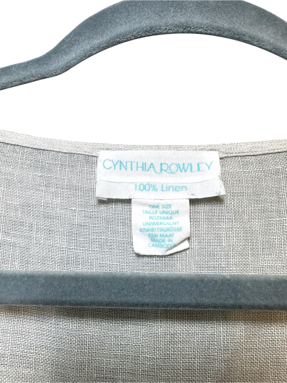 Cynthia Rowley Natural Linen Open-Front Layer, Swim Suit Cover Up - Picture 5 of 7